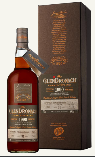 GlenDronach Batch 19 1990 Cask No.7423 / 31 Year Old / Pedro Ximénez Puncheon Aged Whisky 700ml