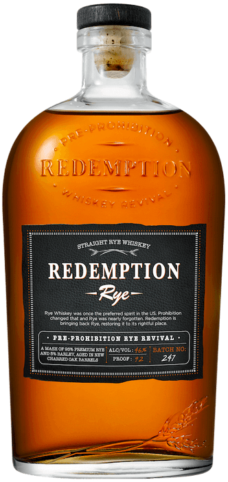 Redemption Straight Rye Whiskey 700ml