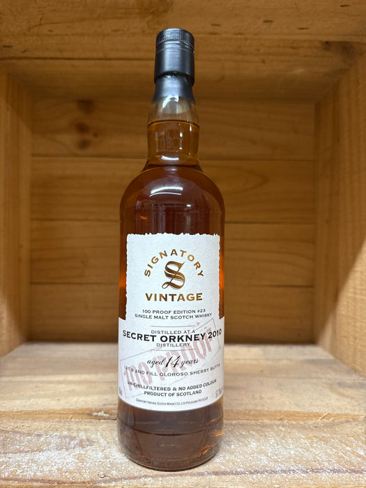 Secret Orkney 2010 14 Year Old ex Oloroso Sherry 100 Proof Edition #23 'Signatory' Whisky 700ml