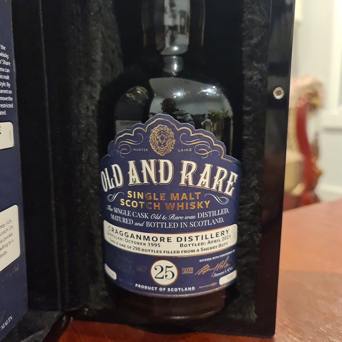 Cragganmore 1995 25 Year Old Sherry Cask Aged Hunter Laing's Old and Rare Whisky 700ml