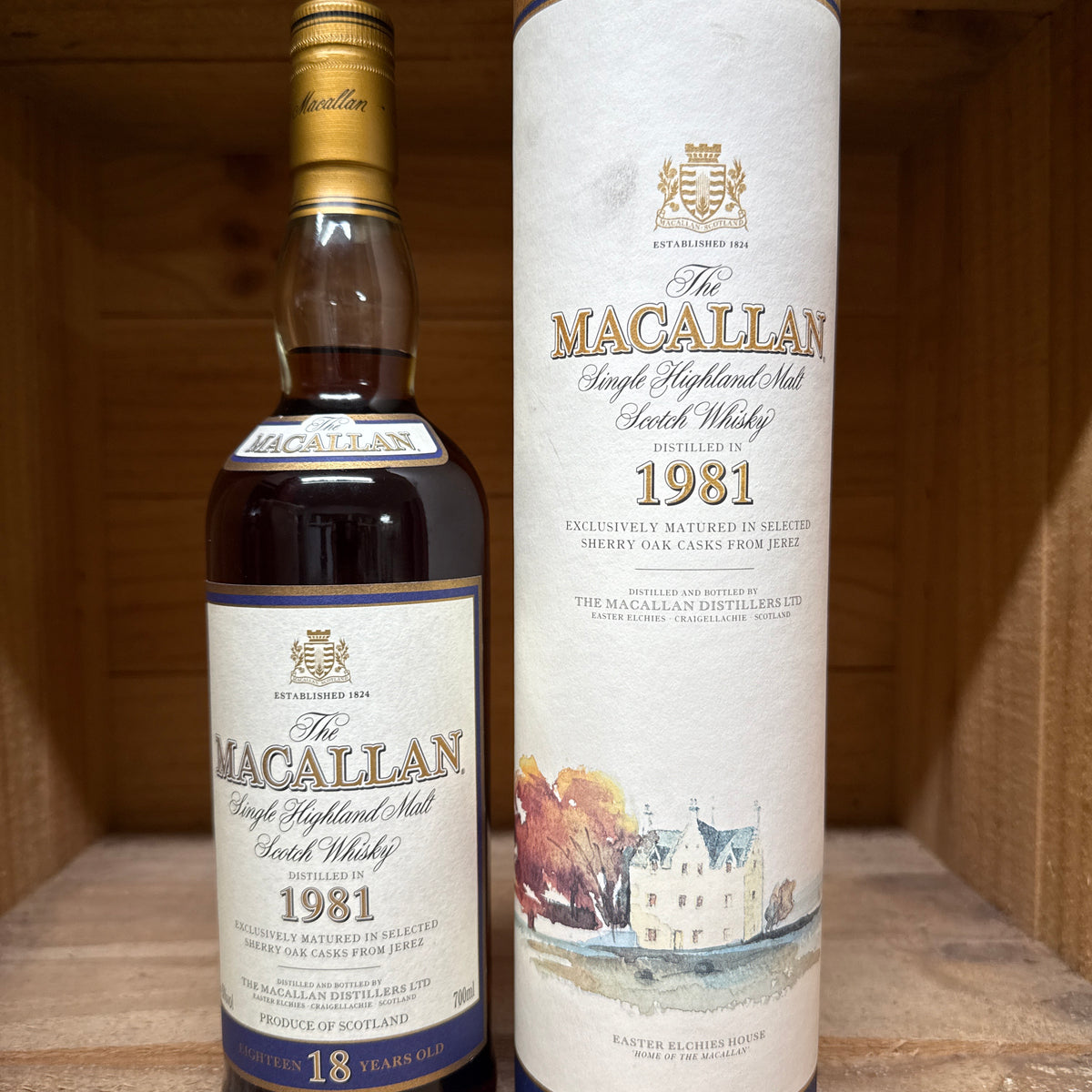 Macallan 1981 - 18 Year Sherry Oak [Original Tube] 700ml Whisky
