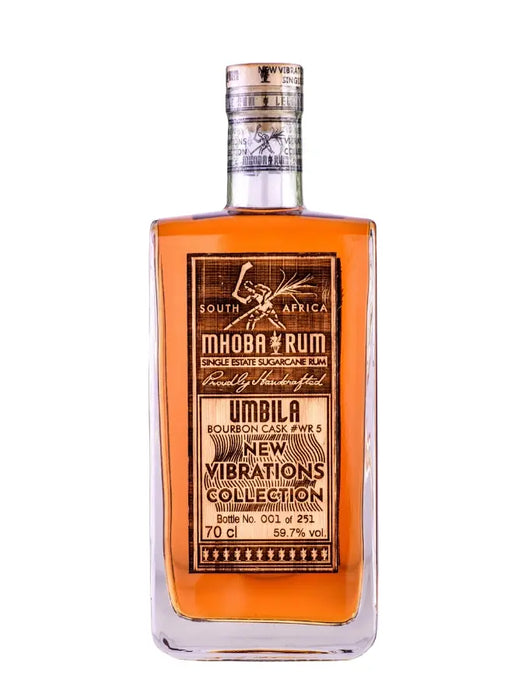 MHOBA Umbila Bourbon Cask New Vibrations South African Single Cask Aged Rum 700ml