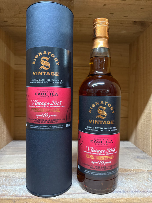 Caol Ila 2013 10 Year Old ex Sherry & Bourbon Casks 'Signatory' Small Batch #12 Whisky 700ml