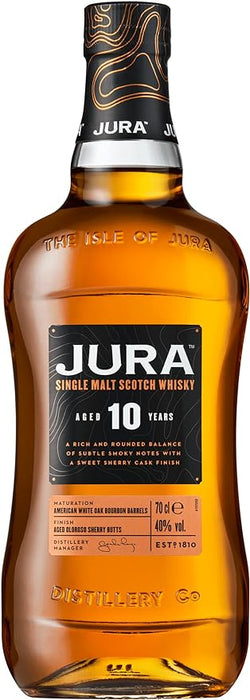 Isle of Jura 10yo 700ml Whisky + 2 Glasses Gift Pack