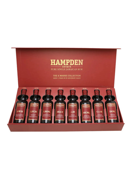 Hampden Estate 8 Marks Collection Aged 1 Year in Ex-Bourbon Casks Jamaican Rum 8 x 200ml