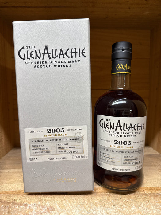 GlenAllachie 15 Year Old 2005 Single Sherry Butt Aged Whisky 700ml