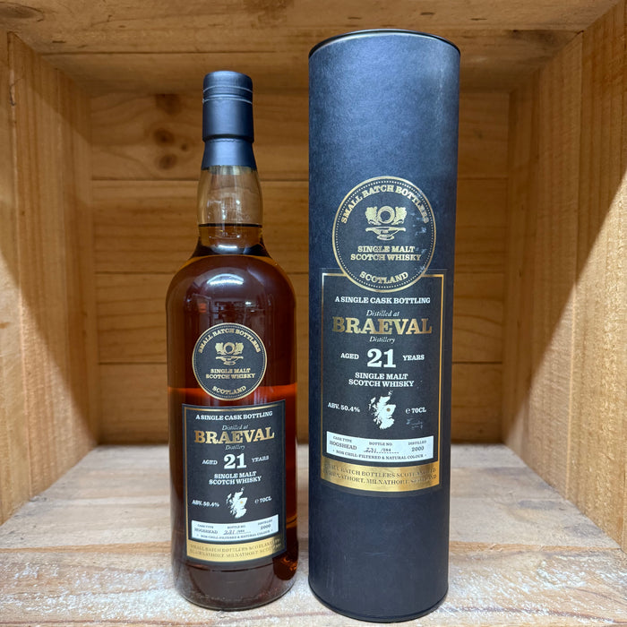 Braeval 2000 Distilled Single Sherry Cask Aged 21 Year Old 'Small Batch Bottlers Scotland' Whisky 700ml