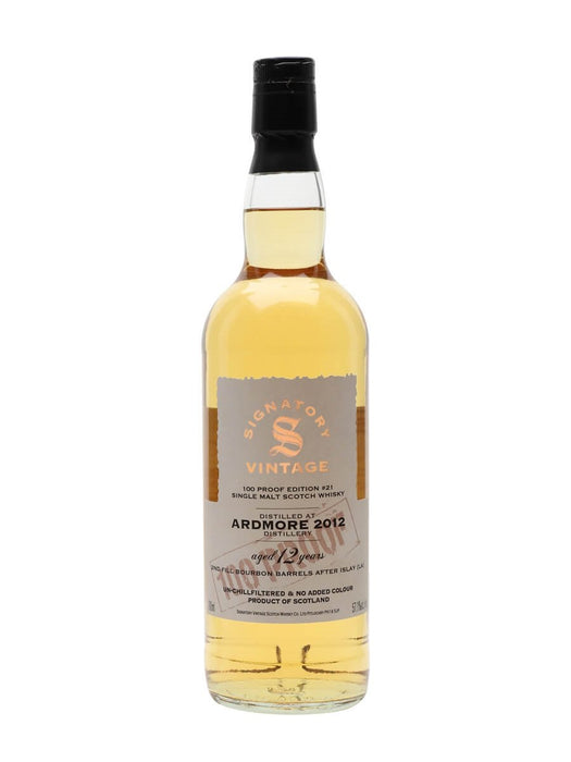 Ardmore 2012 12 Year Old 100 Proof Edition #21 'Signatory' Whisky 700ml