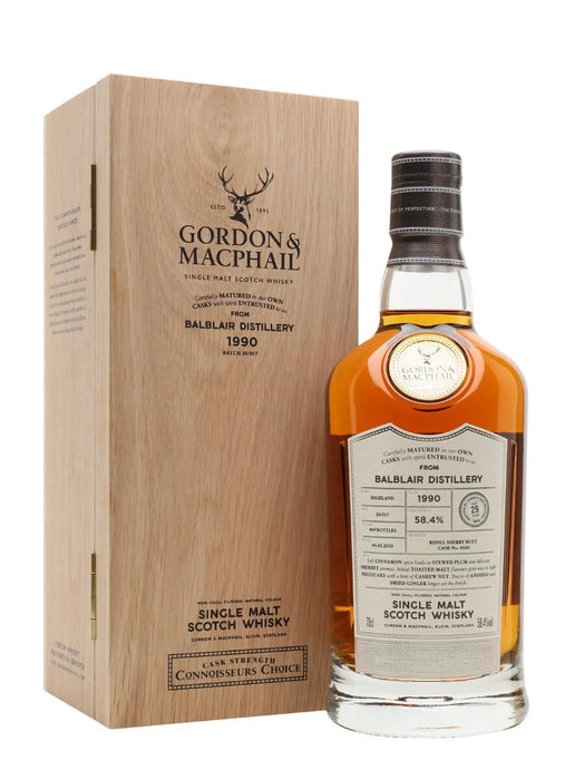 Balblair 1990 29 Year Old 'Gordon & Macphail' Connoisseurs Choice Whisky 700ml