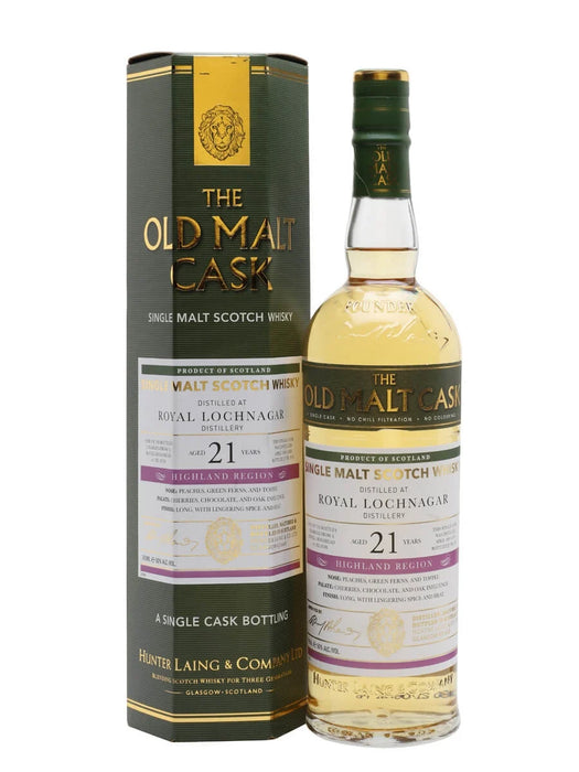 Royal Lochnagar 2000 21 Year Old 'Old Malt Cask' Hunter Laing's Single Malt Whisky 700ml