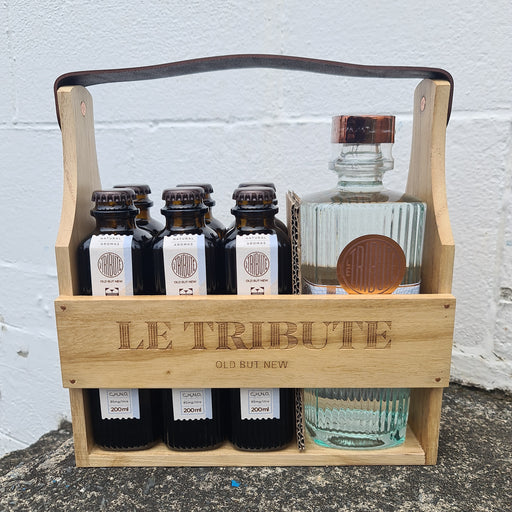 Le Tribute Gin & Tonic Wooden Crate Gift Pack 700ml