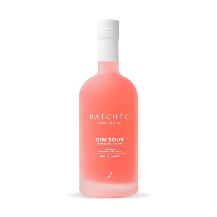 Batched Gin Sour - Strawberry & Rhubarb Cocktail 725ml
