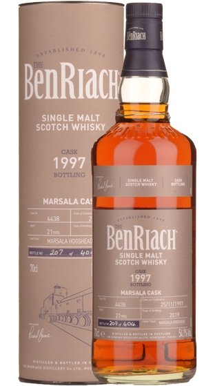 BenRiach 1997 Single Cask No. 4438 21 Year Old Marsala Hogshead Whisky 700ml