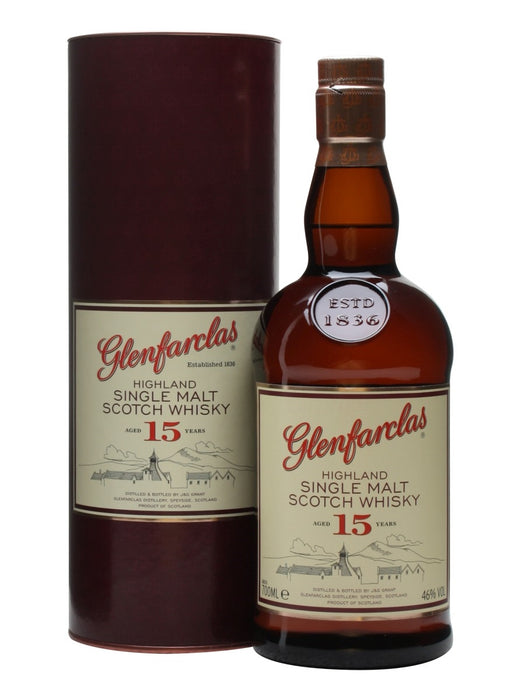 Glenfarclas 15 Year Old Speyside Single Malt Scotch Whisky 700ml