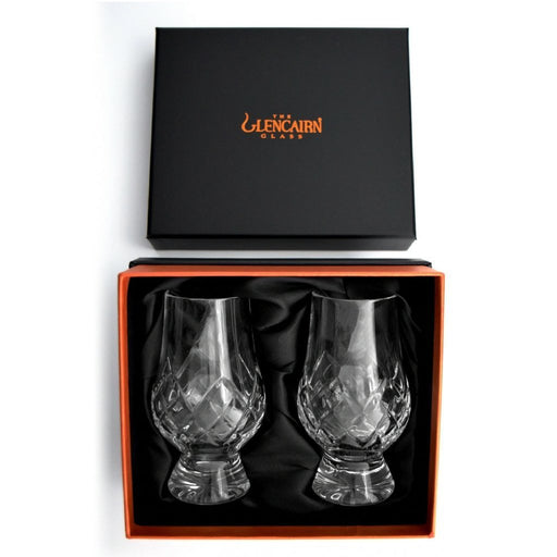 Glencairn Two Cut Crystal Glasses Set with Presentation Box