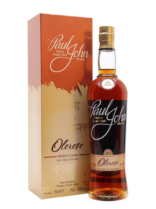 Paul John Oloroso Select Cask Single Malt Indian Whisky 700ml