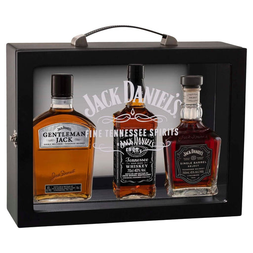 Jack Daniel's Family of Brands Gift Pack in Glass Case 3x700mL