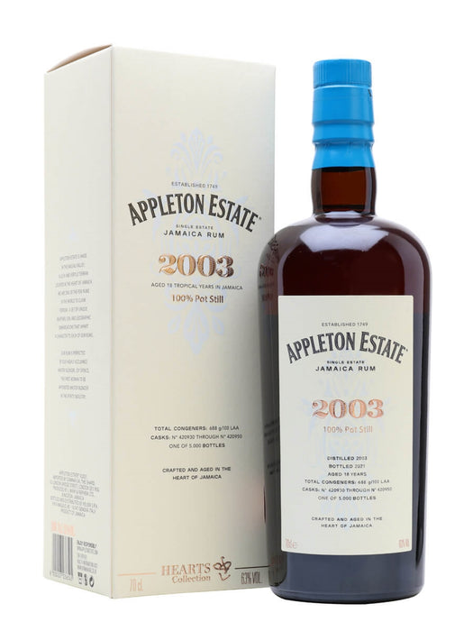 Appleton 2003 18 Year Old Hearts Collection Rum 700ml
