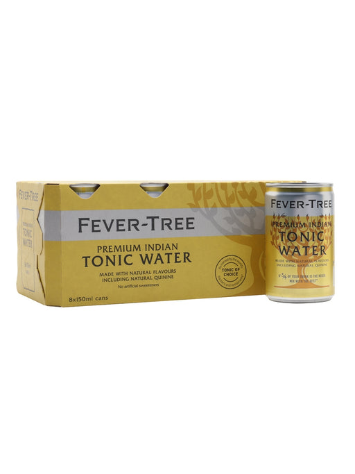 Fever Tree Premium Indian Tonic Water 150ml Cans 8 pack